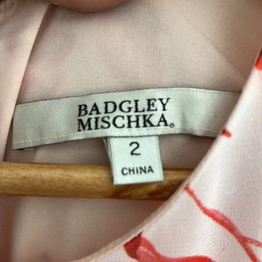 Badgley Mischka Floral Ruffle Dress - Picture 6 of 9